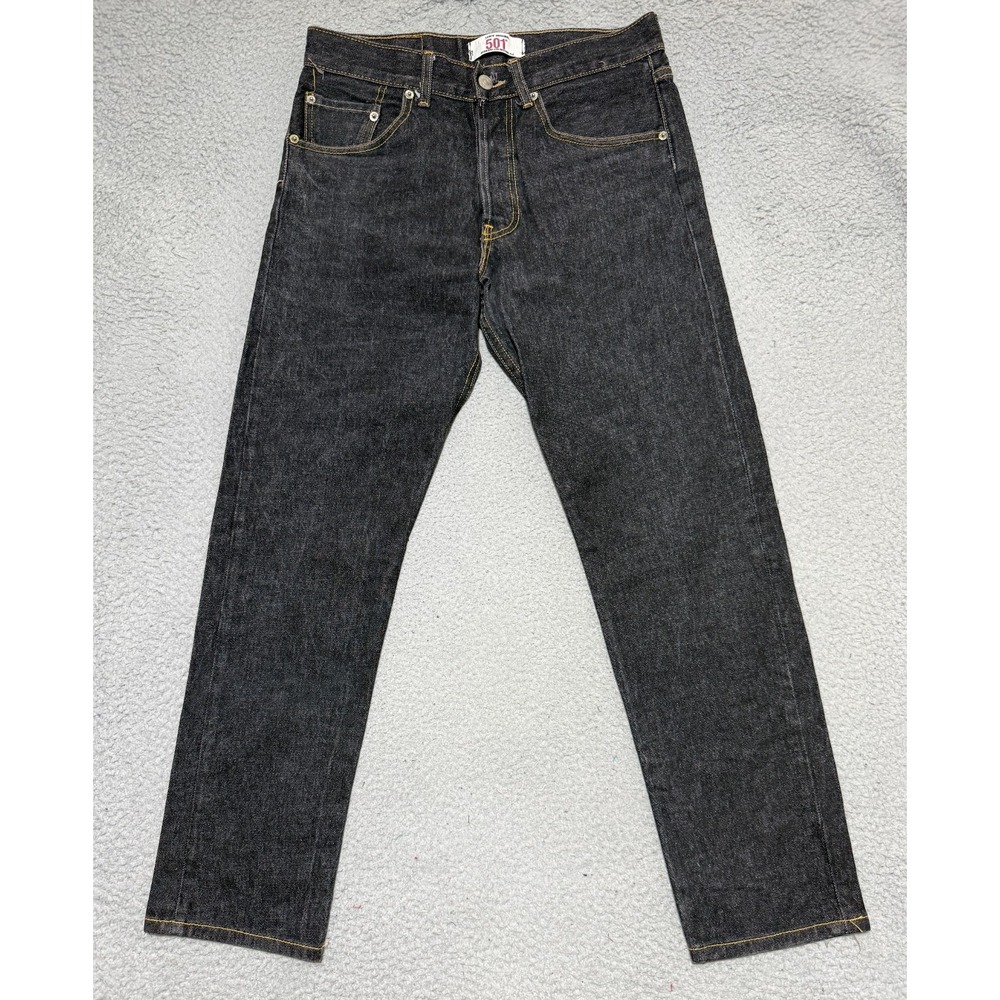 Levis 501 Straight Leg Jeans Black Mens size 30 x 27.5